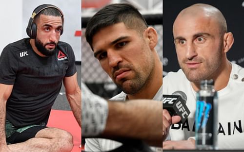 Belal Muhammad (left); Vicente Luque (center); Alexander Volkanovski (right)