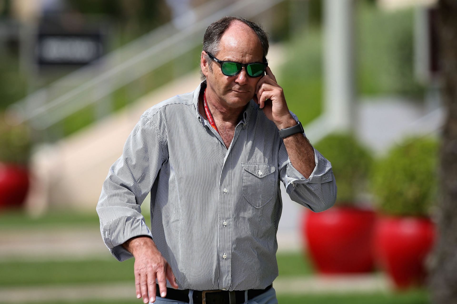 Gerhard Berger at the F1 Grand Prix of Bahrain