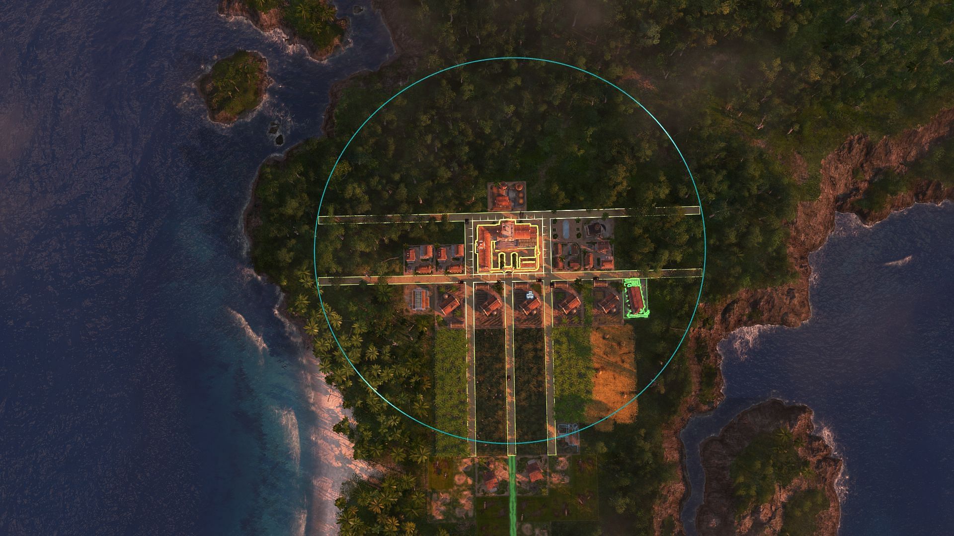 The radius will increase as the population does (Image via Ubisoft/Anno 1880 Seeds of Change)