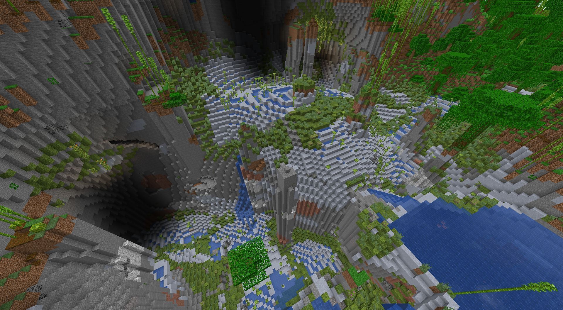Exposed cave biome (Image via Minecraft)