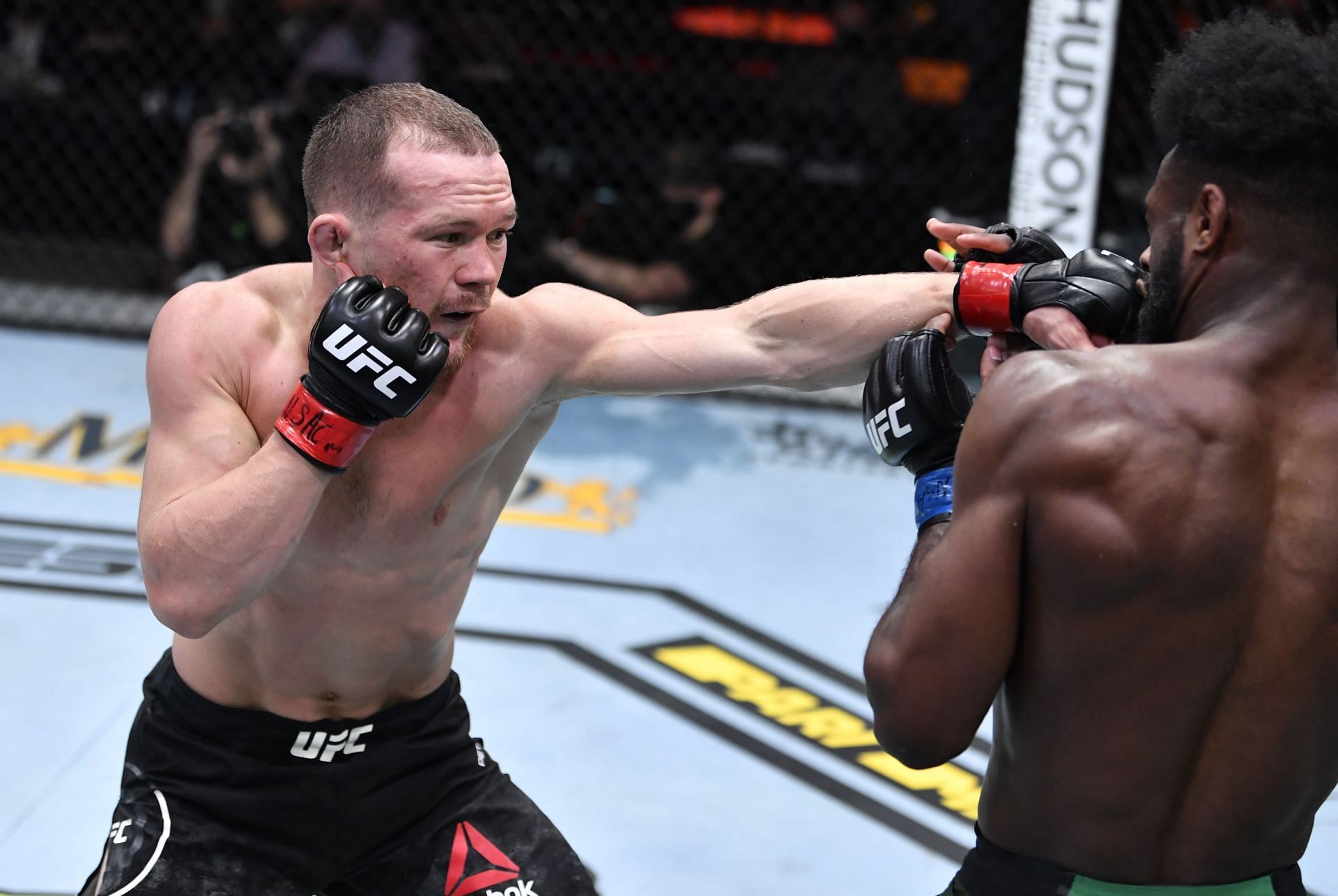 Petr Yan (left) and Aljamain Sterling (right) at UFC 259: Yan vs. Sterling (Image via Getty)