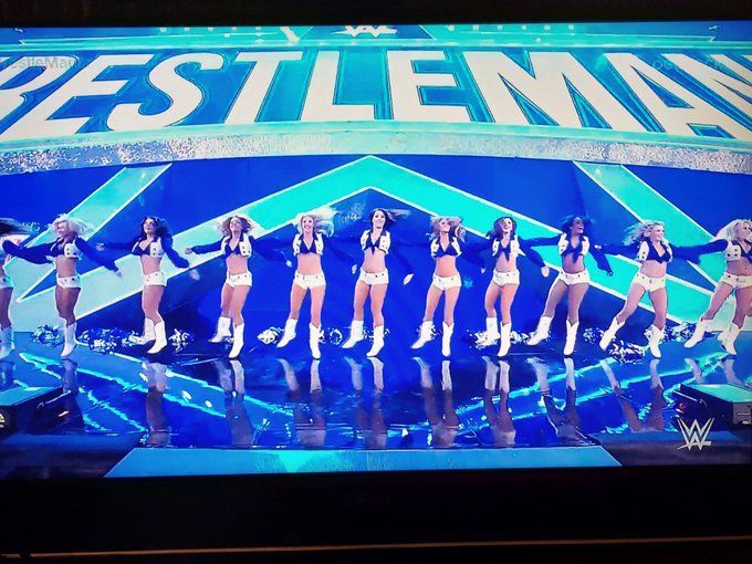 The Dallas Cowboys Cheerleaders show off their moves: WrestleMania