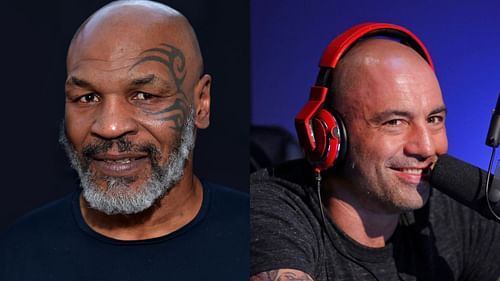 Mike Tyson (left) and Joe Rogan (right)