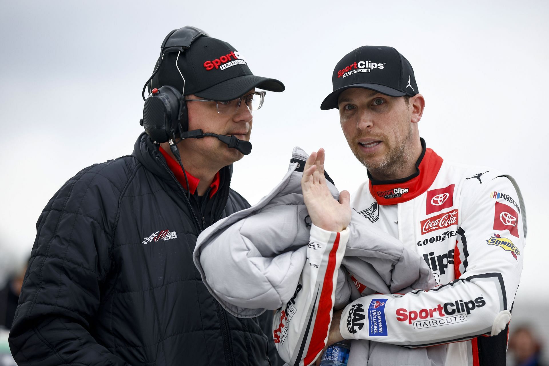 Denny Hamlin during qualifying for the 2022 NASCAR Cup Series Blue-Emu Maximum Pain Relief 400 at Martinsville Speedway in Virginia. (Photo by Jared C. Tilton/Getty Images)