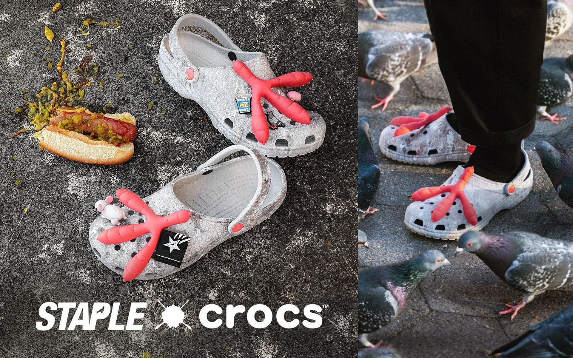 Staple x Crocs latest collection is adorned with pigeon talons Jibbitz (Image via Sportskeeda)