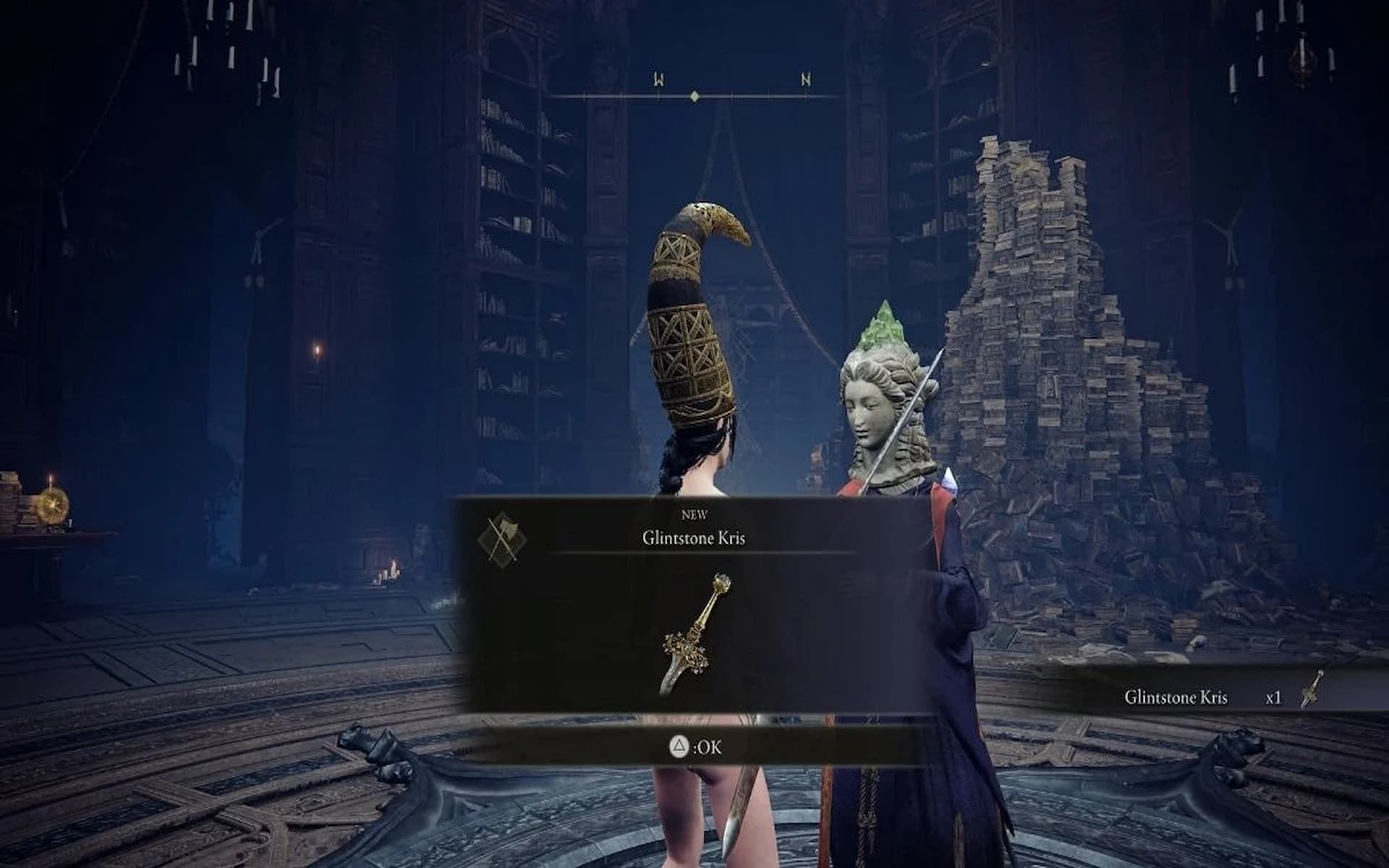A Tarnished has obtained the Glintstone Kris in Elden Ring (Image via FromSoftware Inc.)
