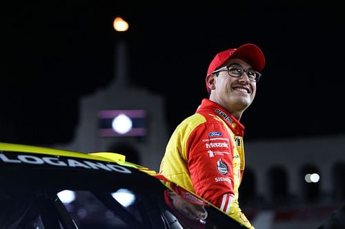 Joey Logano during qualifying for the 2022 NASCAR Cup Series Busch Light Clash at Los Angeles Memorial Coliseum in California. (Photo by Sean Gardner/Getty Images)