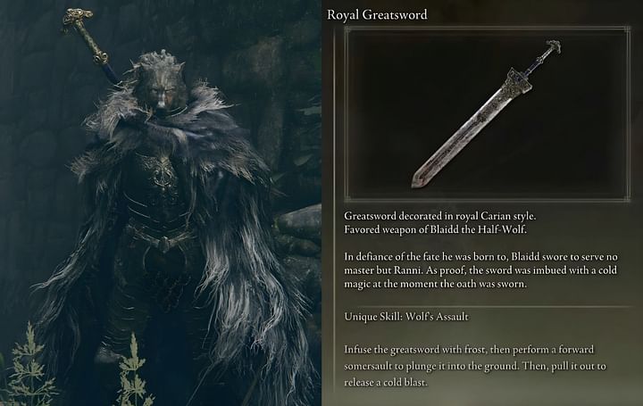 How to obtain Blaidd’s Royal Greatsword in Elden Ring