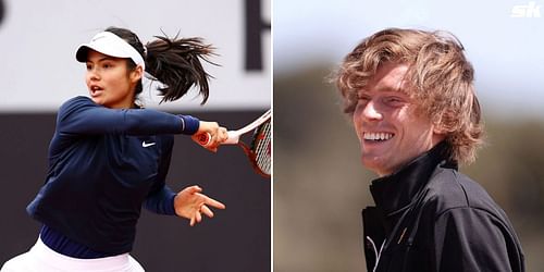 Emma Raducanu and Andrey Rublev.