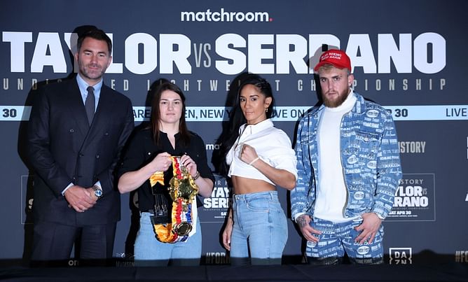 "Open up a lot of doors"- Jake Paul details how Amanda Serrano vs. Katie Taylor can change the stigma around women's boxing