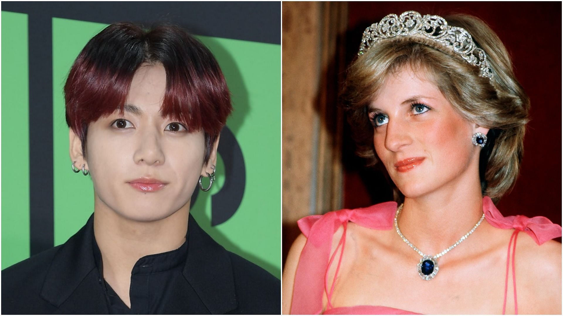 Jeon Jung-kook and Princess Diana (Image via Getty Images)