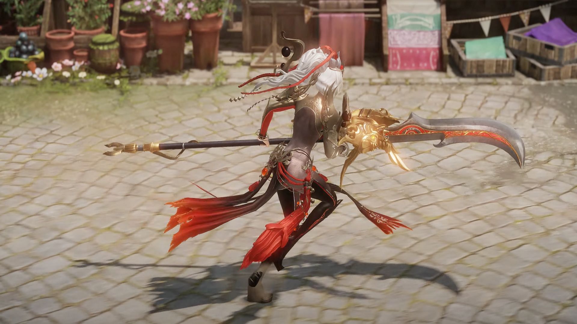 Players are able to try out the new Glaivier class, who makes use out of spears as well as glaives (Image via Cosmeta Skin Spotlights/YouTube)