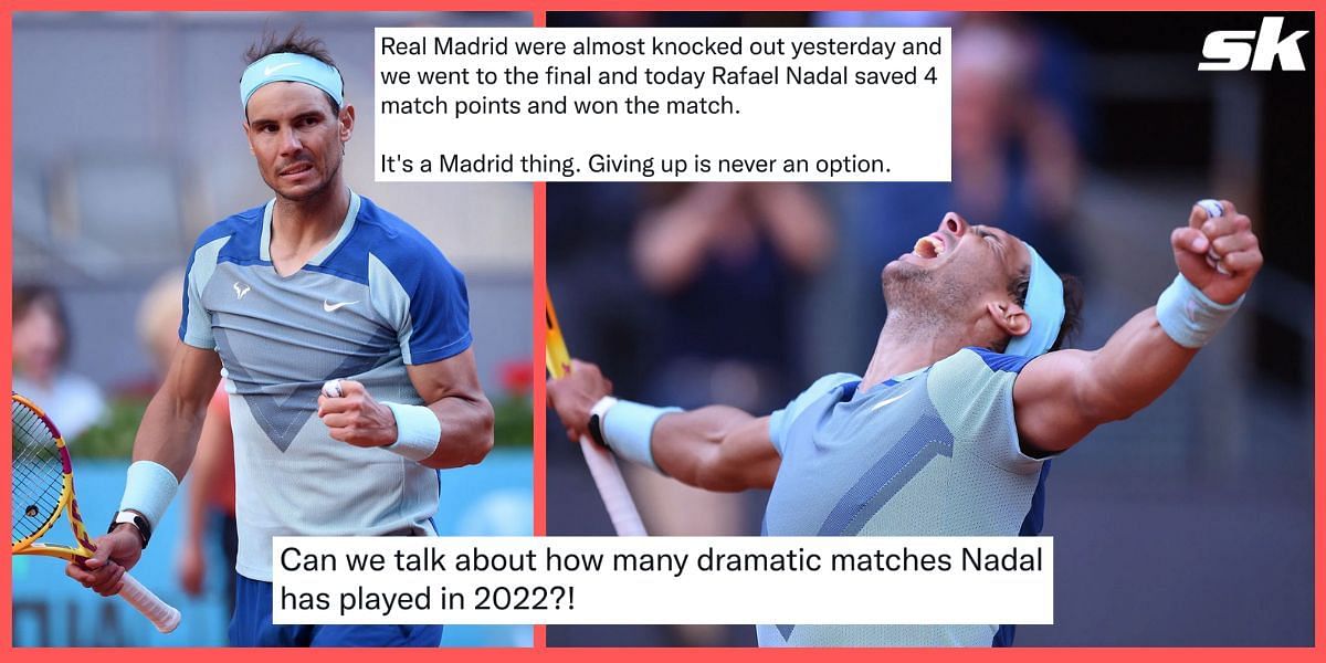 Tennis fans lost their minds over Rafael Nadal&#039;s epic win over David Goffin at the Madrid Open