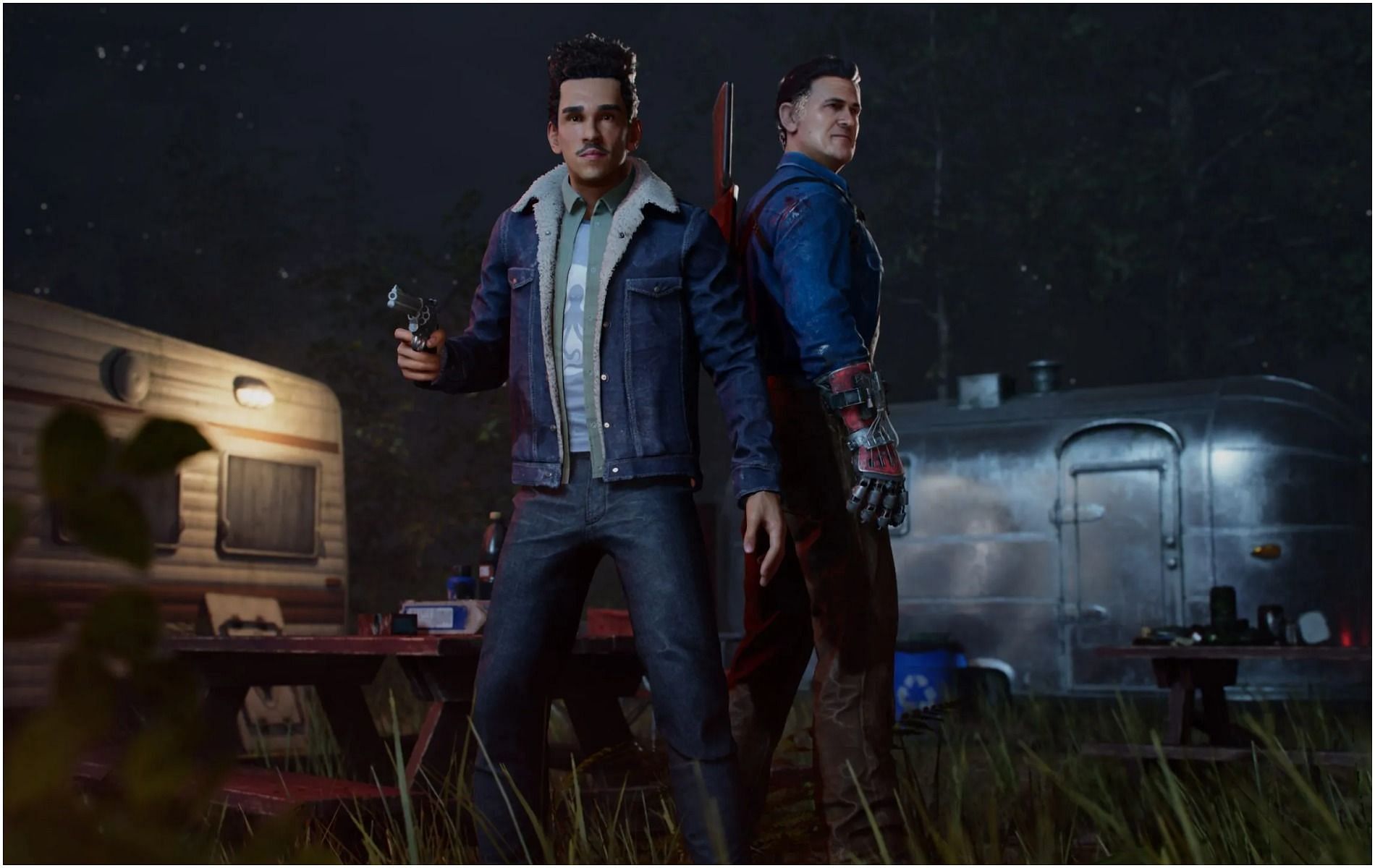 It&#039;s mighty groovy being a survivor, but managing fear is an important aspect of Evil Dead: The Game (Image via Saber Interactive)