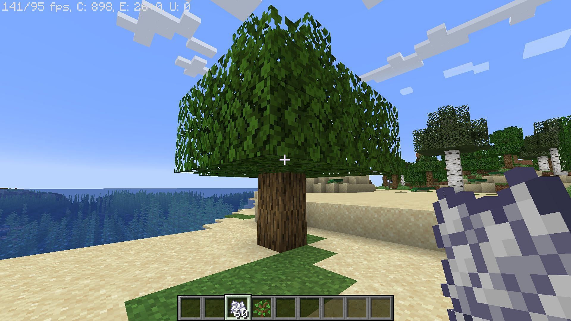 Fully grown tree in a matter of seconds (Image via Minecraft)