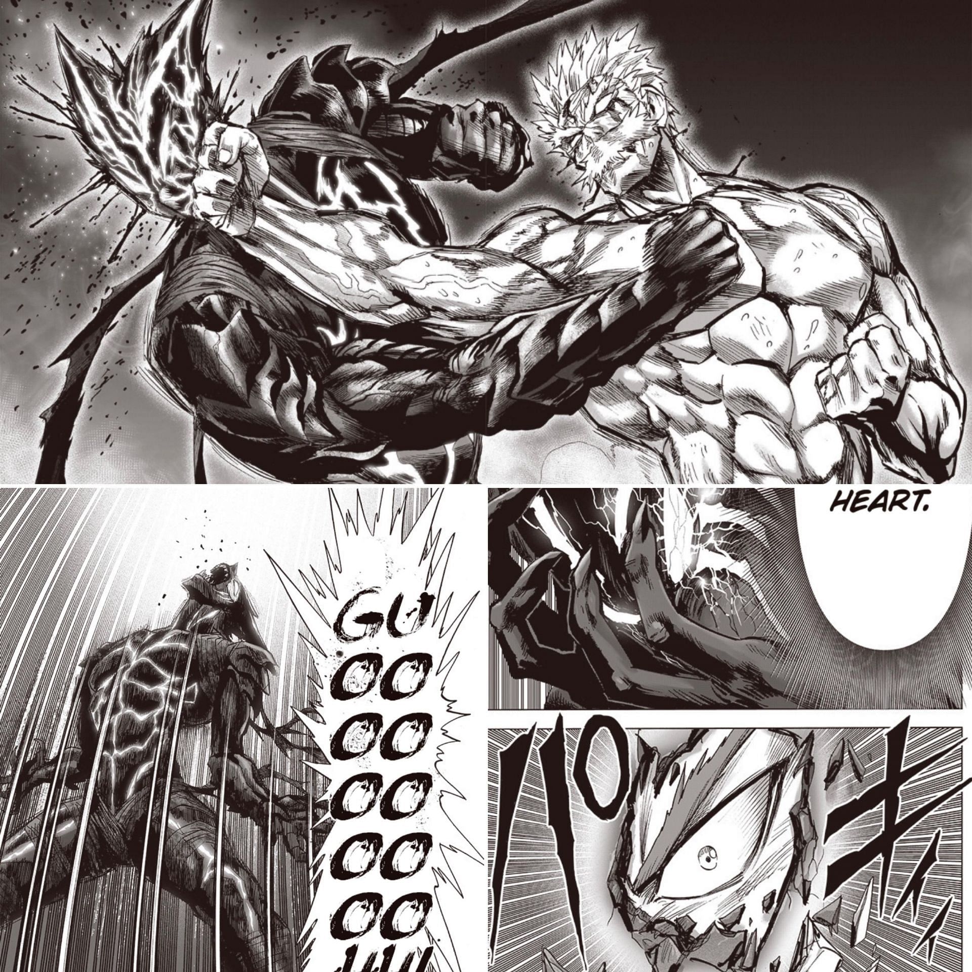 Garou vs Silver Fang in One Punch Man (image via Murata)