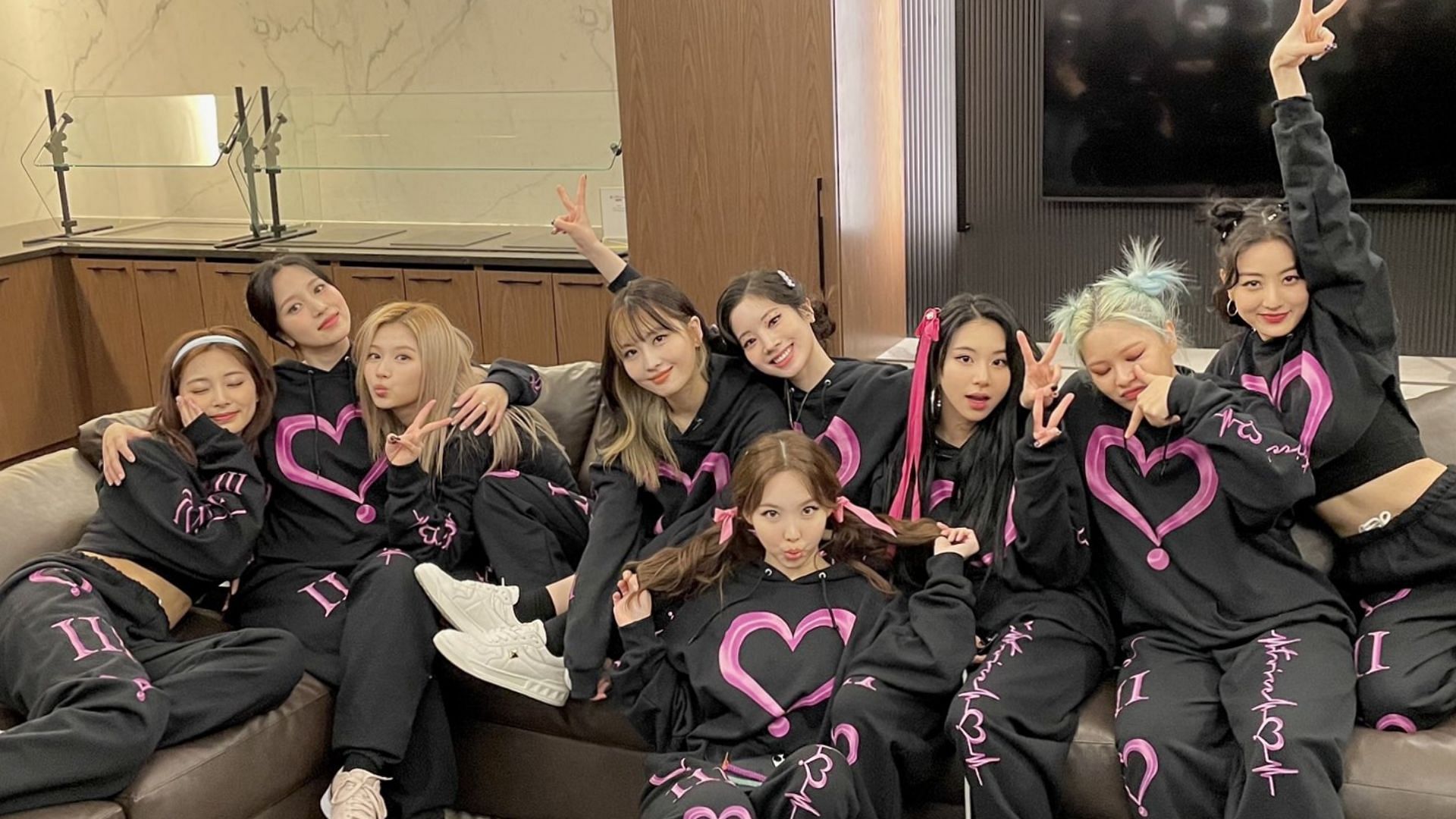 TWICE backstage at their second world tour concert in LA (Image via JYP Entertainment)