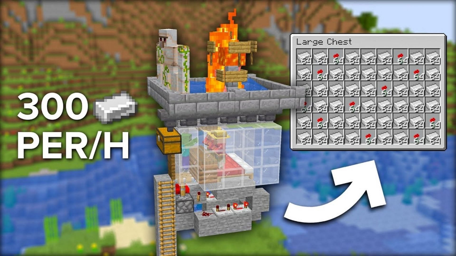 Iron is a core material, and players will need plenty of it to make important tools and blocks (Image via Shulkercraft/Youtube)