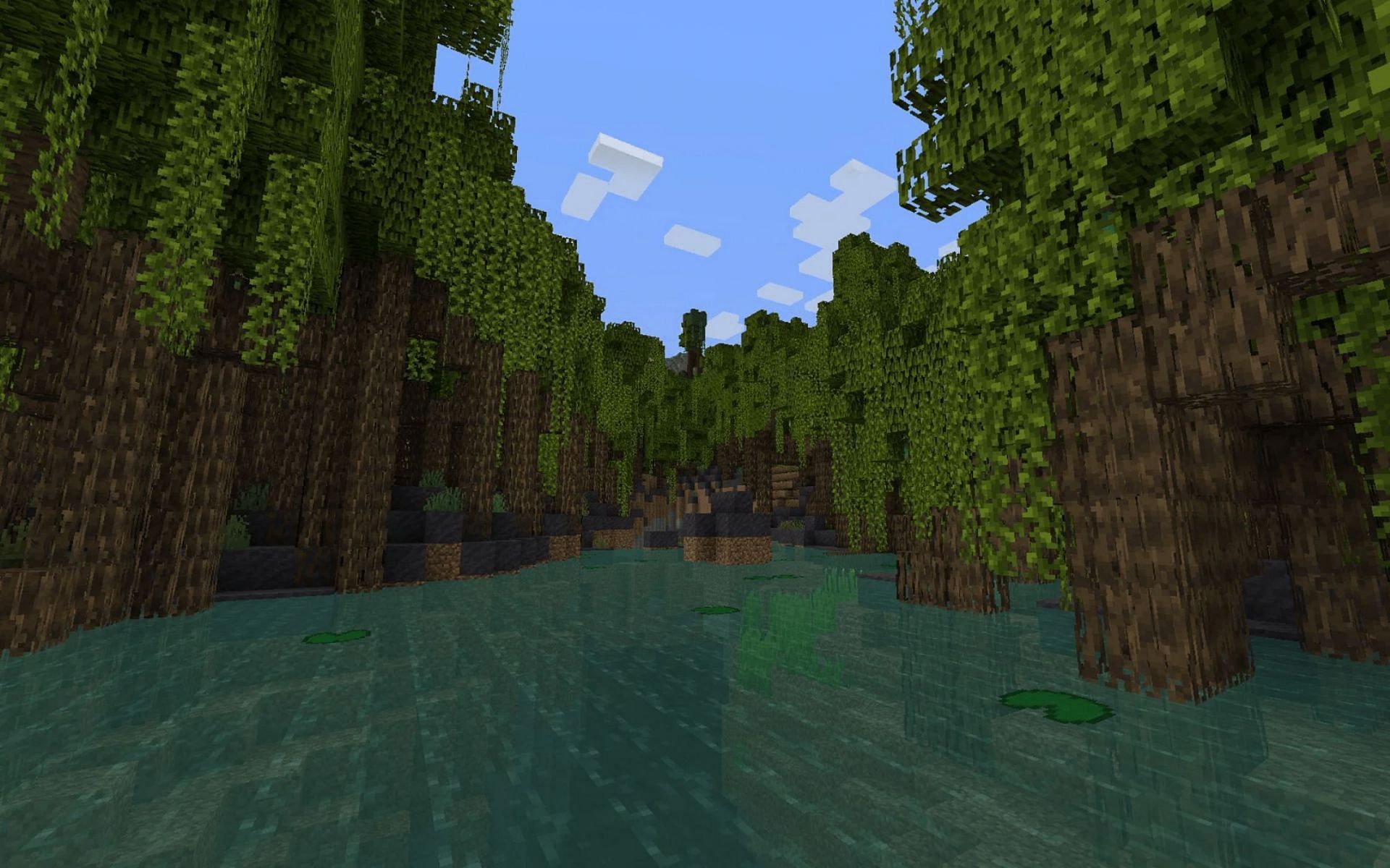 Mangrove swamps feature all-new block types and mobs (Image via Mojang)