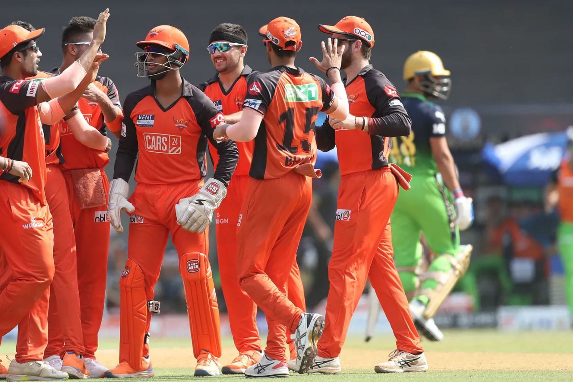 Sunrisers Hyderabad during the match against RCB. Pic: IPLT20.COM