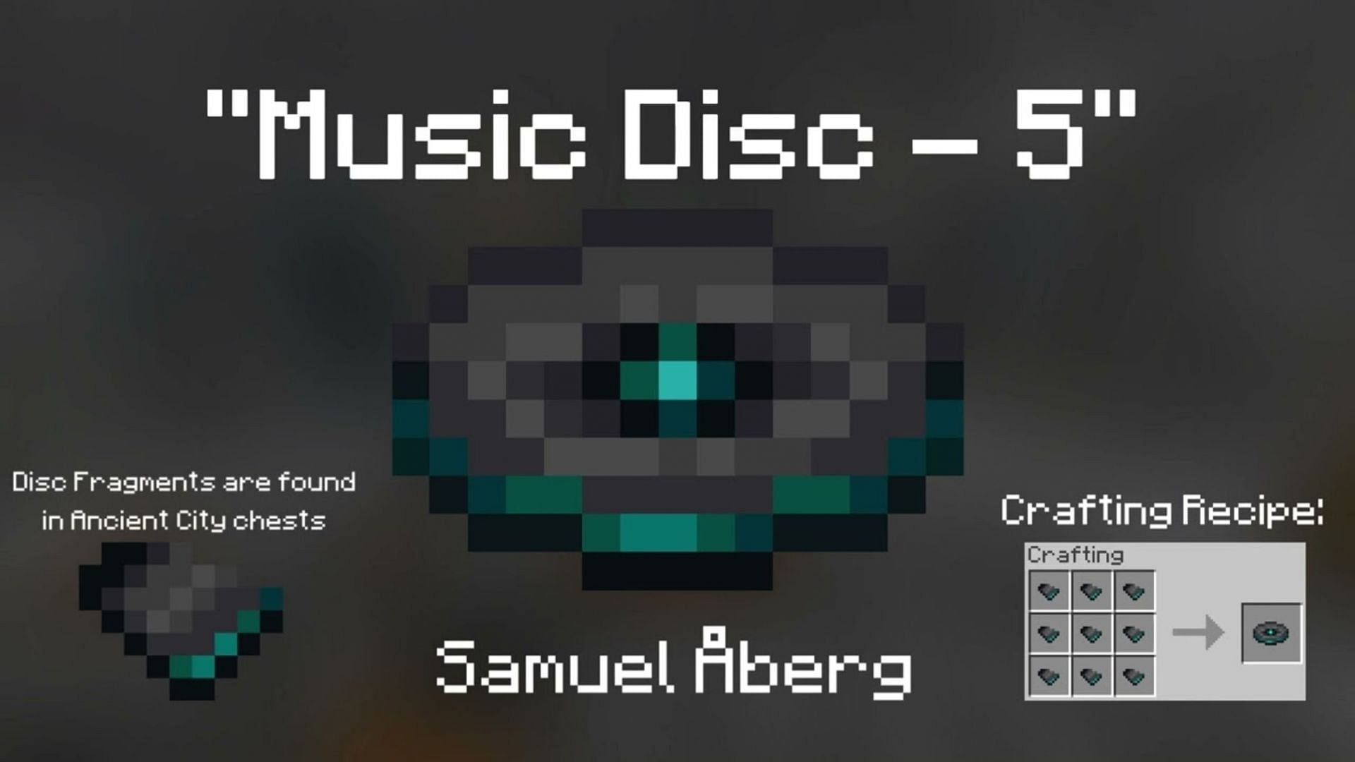 Minecraft&#039;s newest music disc will take some time to assemble due to the rarity of its shards (Image via Camman18/YouTube)