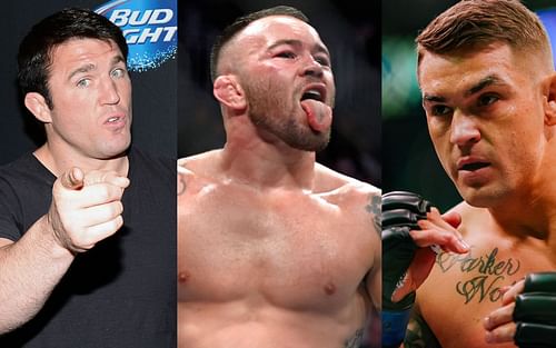 Chael Sonnen (left), Colby Covington (center), Dustin Poirier (right)