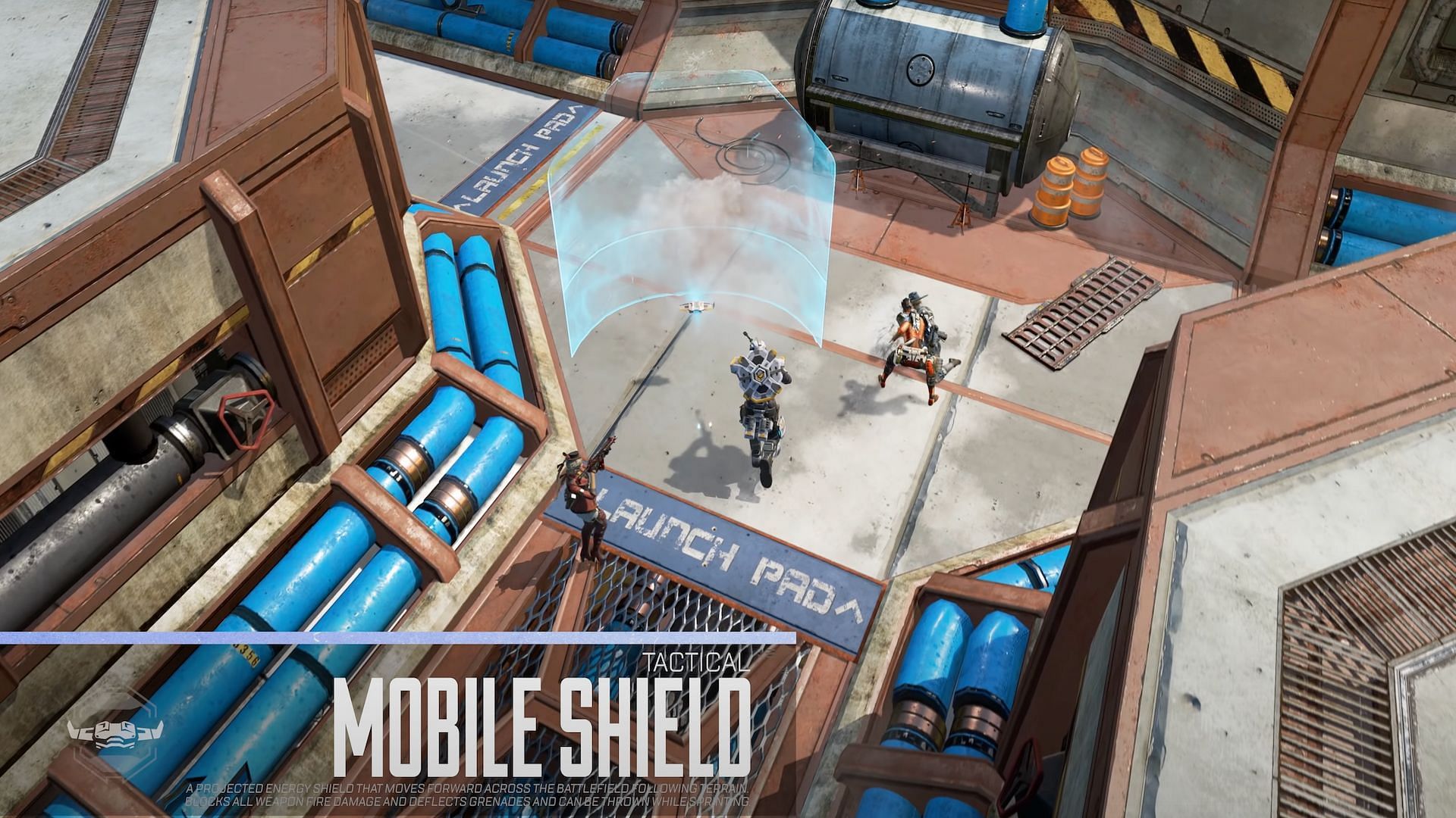 Apex Legends players can use their mobile shield to move between cover (Image via Respawn Entertainment)