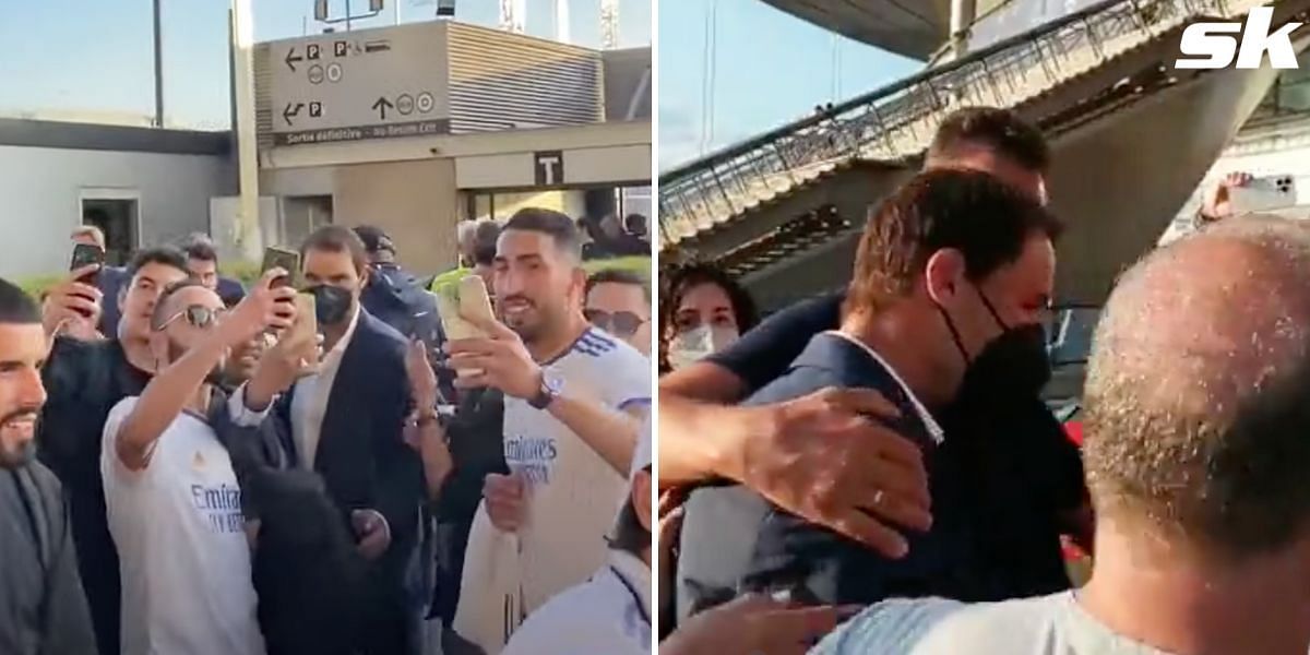 Rafael Nadal was mobbed by fans at the Stade de France, ahead of the Champions League final