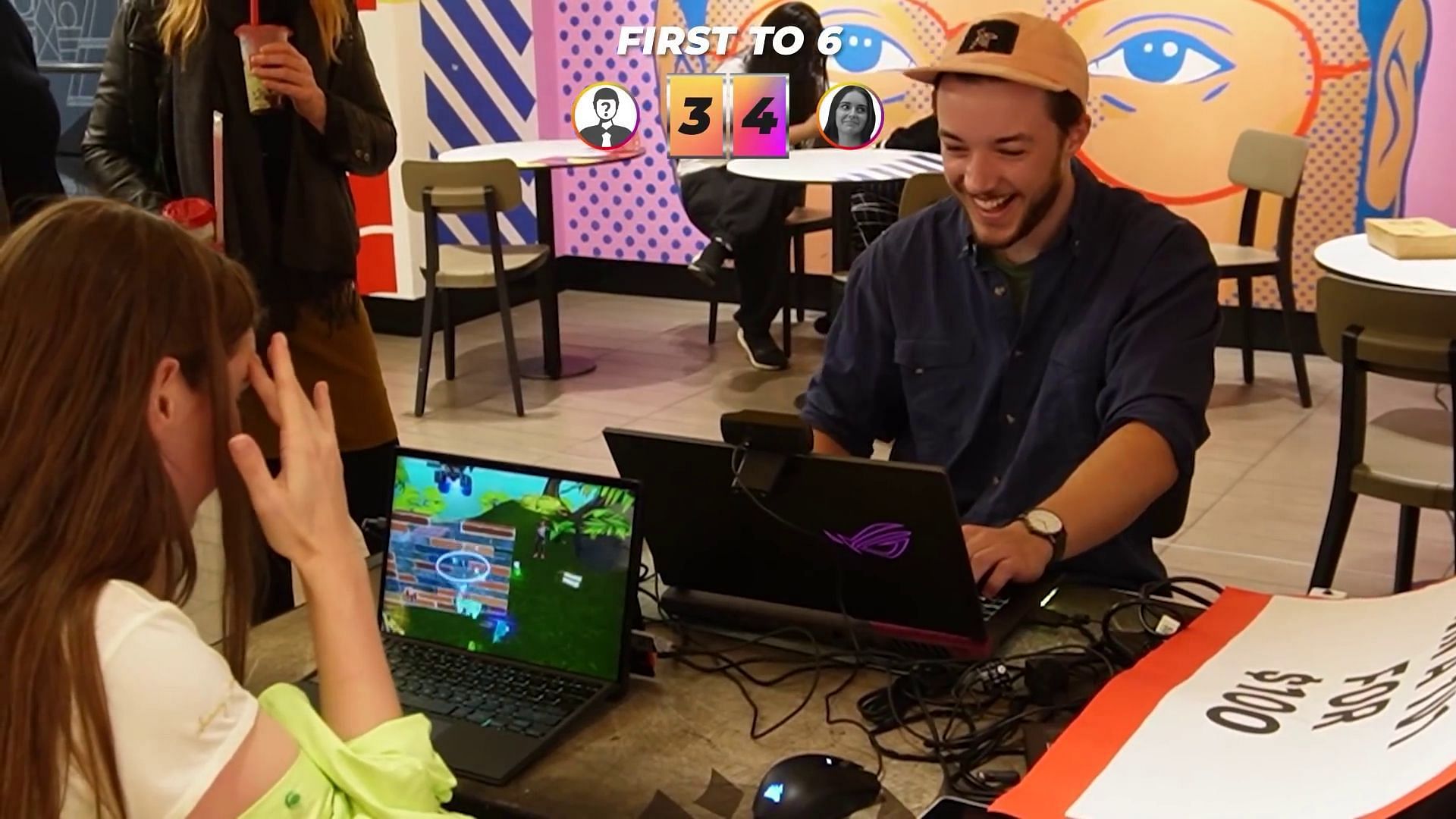 She came across several first-timers who had never played the game before (Image via YouTube/Loserfruit)