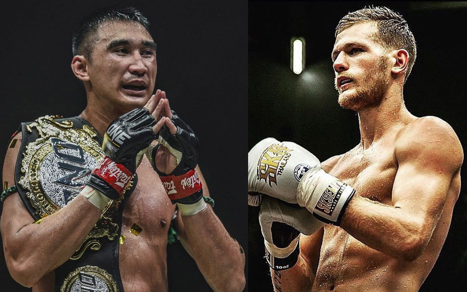 Petchmorakot Petchyindee (L) thinks Jimmy Vienot (R) is quite similar to him. | [Photos: ONE Championship]