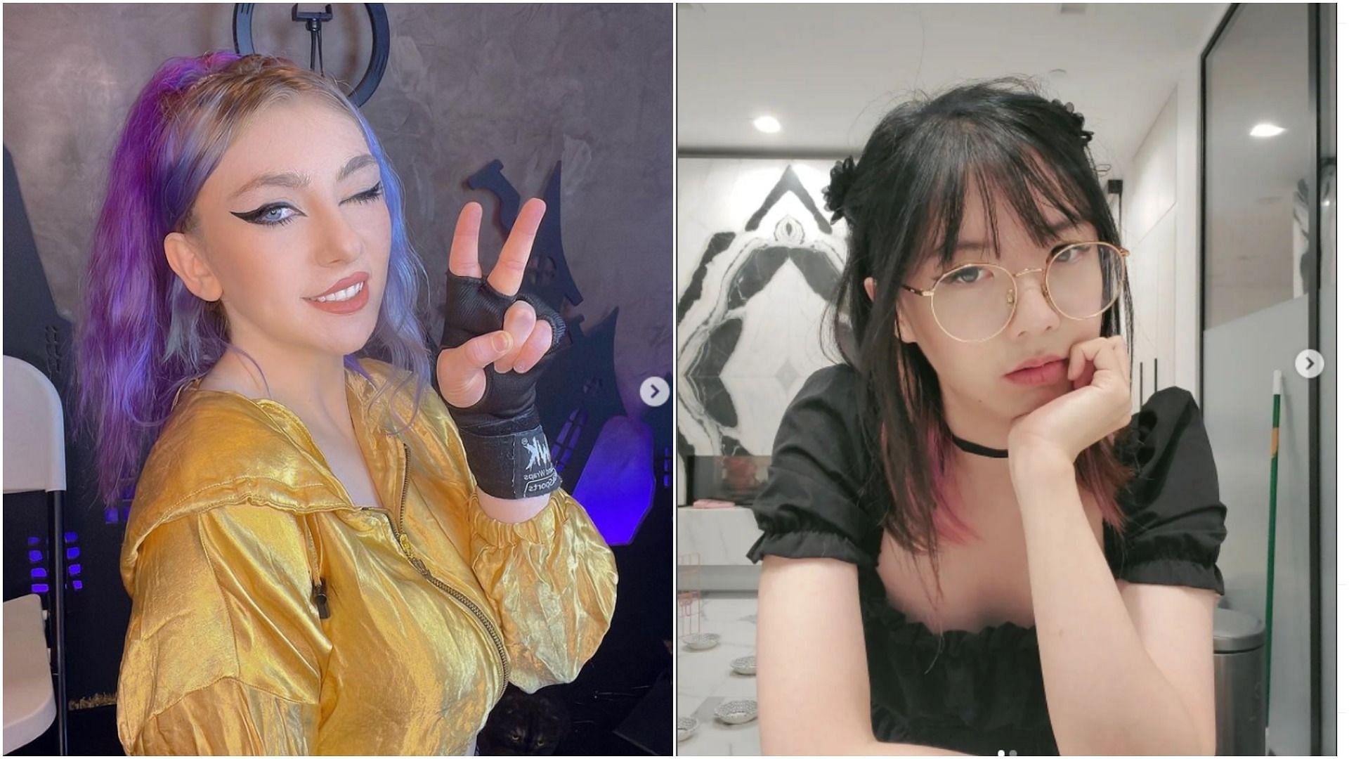 JustaMinx reacts to Lilypichu drawing her during their girls&#039; trip (Image via- JustaMinx, LilyPichu/Instagram)