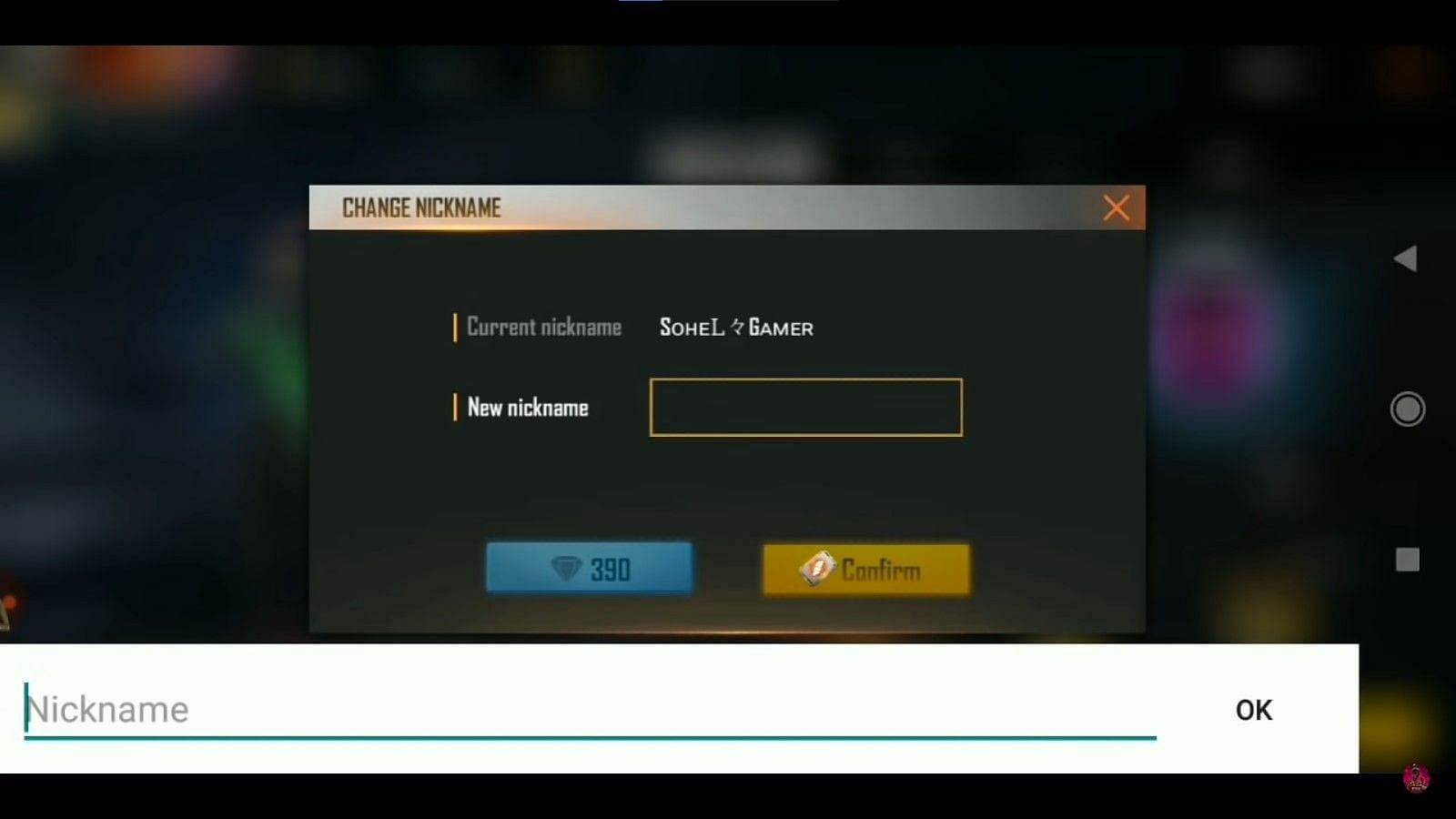 The name change card can be obtained via the redeem store (Image via SOHEL GAMER/YouTube)