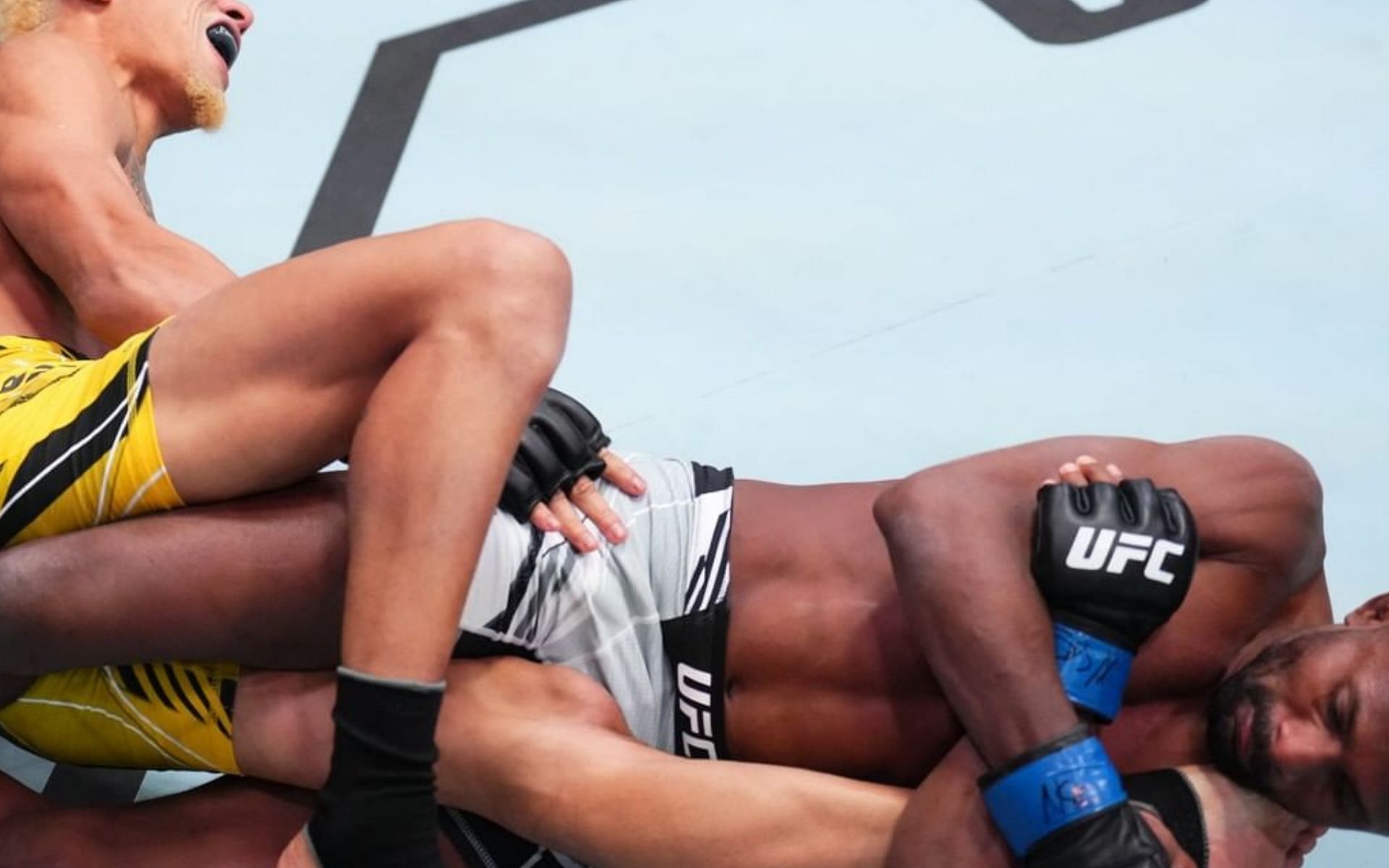 Francisco Figueiredo wins via kneebar submission. (photo from @UFC via Instagram)