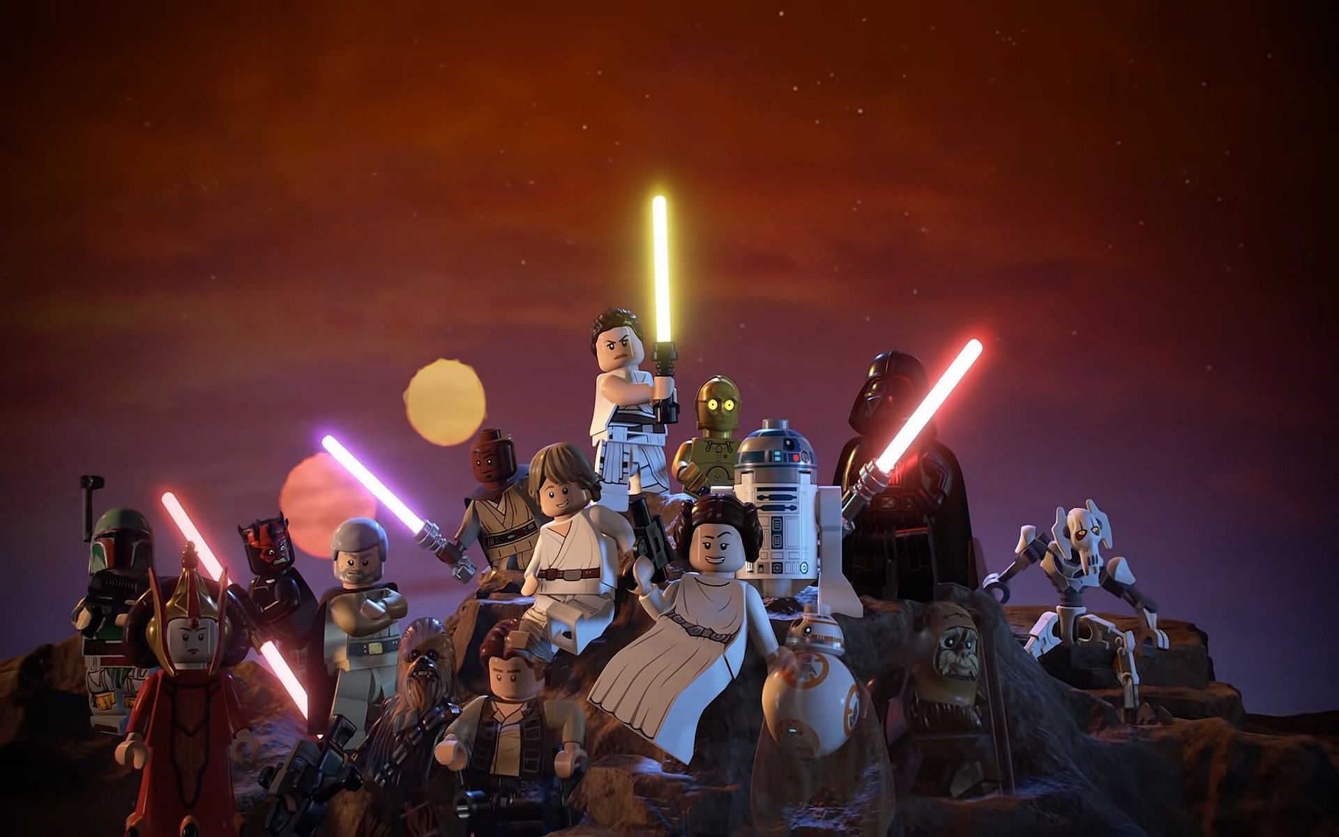 Playable characters in The Skywalker Saga (Image via Traveller&rsquo;s Tales)