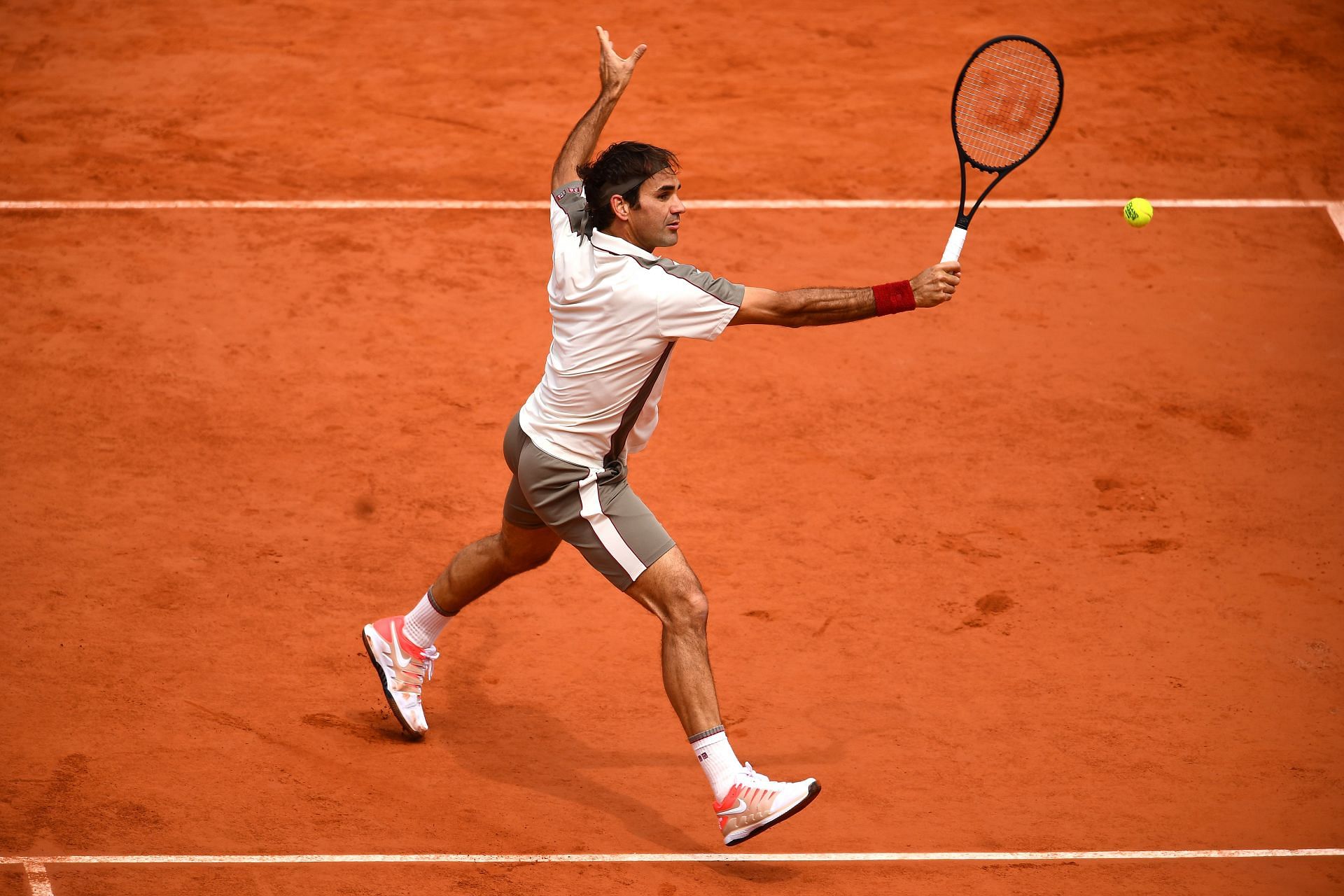 Roger Federer in action