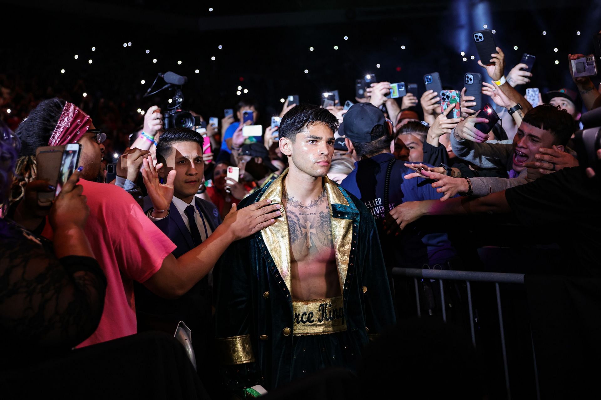 Ryan Garcia v Emmanuel Tagoe. (Photo by Getty Images)