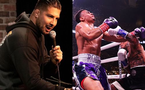 Brendan Schaub (left); Gervonta Davis knocking out Rolando Romero (right)