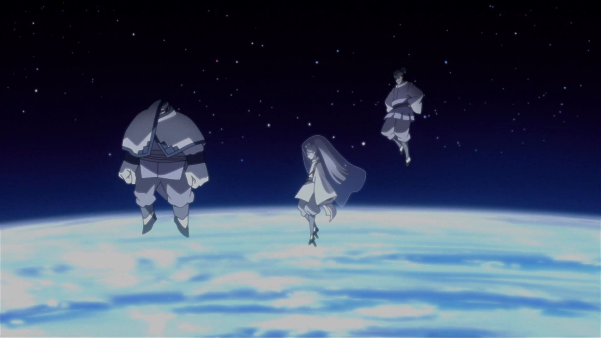 The Otsutsuki trio looking down on the Earth (Image via Pierrot)