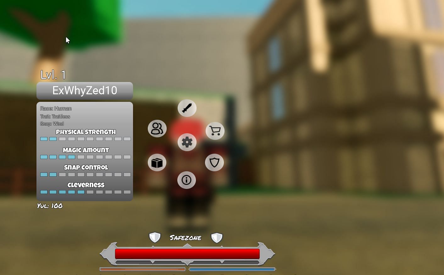 Press on the &#039;Settings&#039; icon in the center of the in-game menu (Image via Roblox)