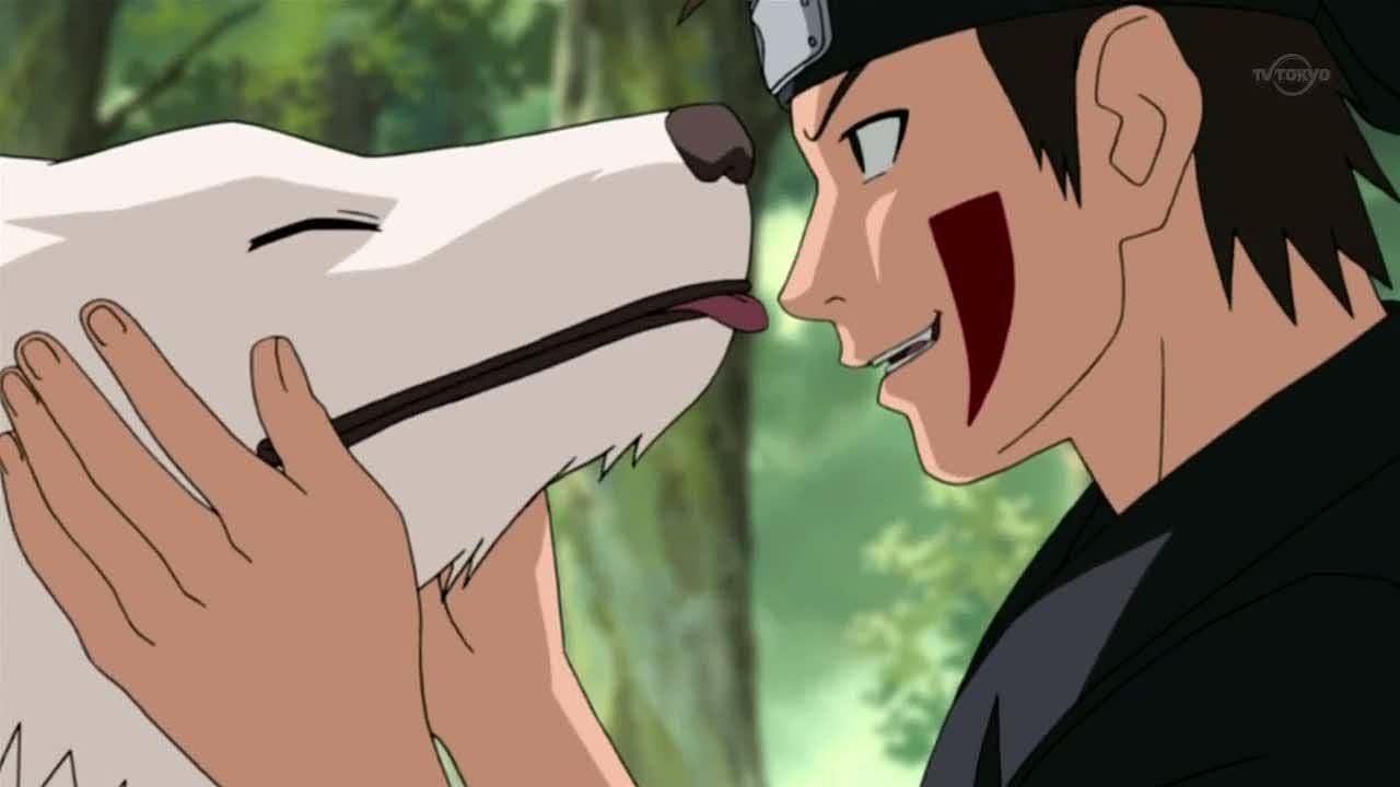 Kiba (right) and Akamaru (left) as seen in the Naruto: Shippuden anime (Image via Studio Pierrot)