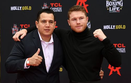 Canelo Alvarez at TCL's Hand and Foot Ceremony 