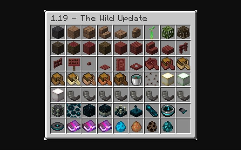 Minecraft 1.19 : The Wild Update 