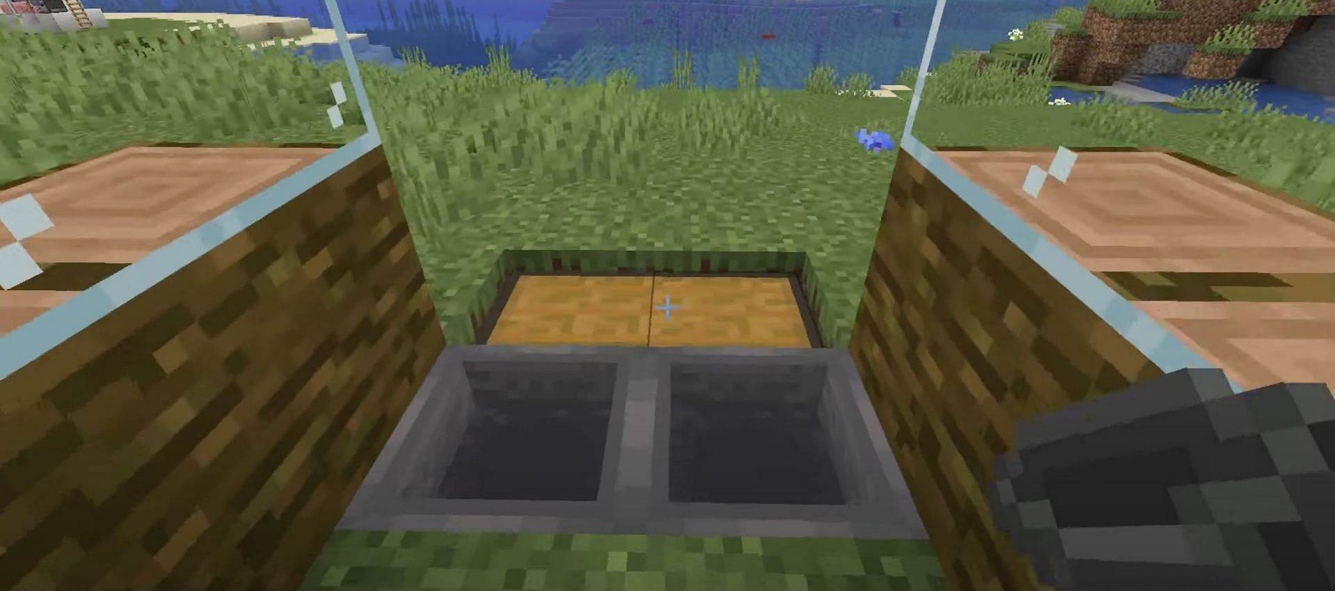 Players should place both the chests and hoppers (Image via NaMiature/YouTube)