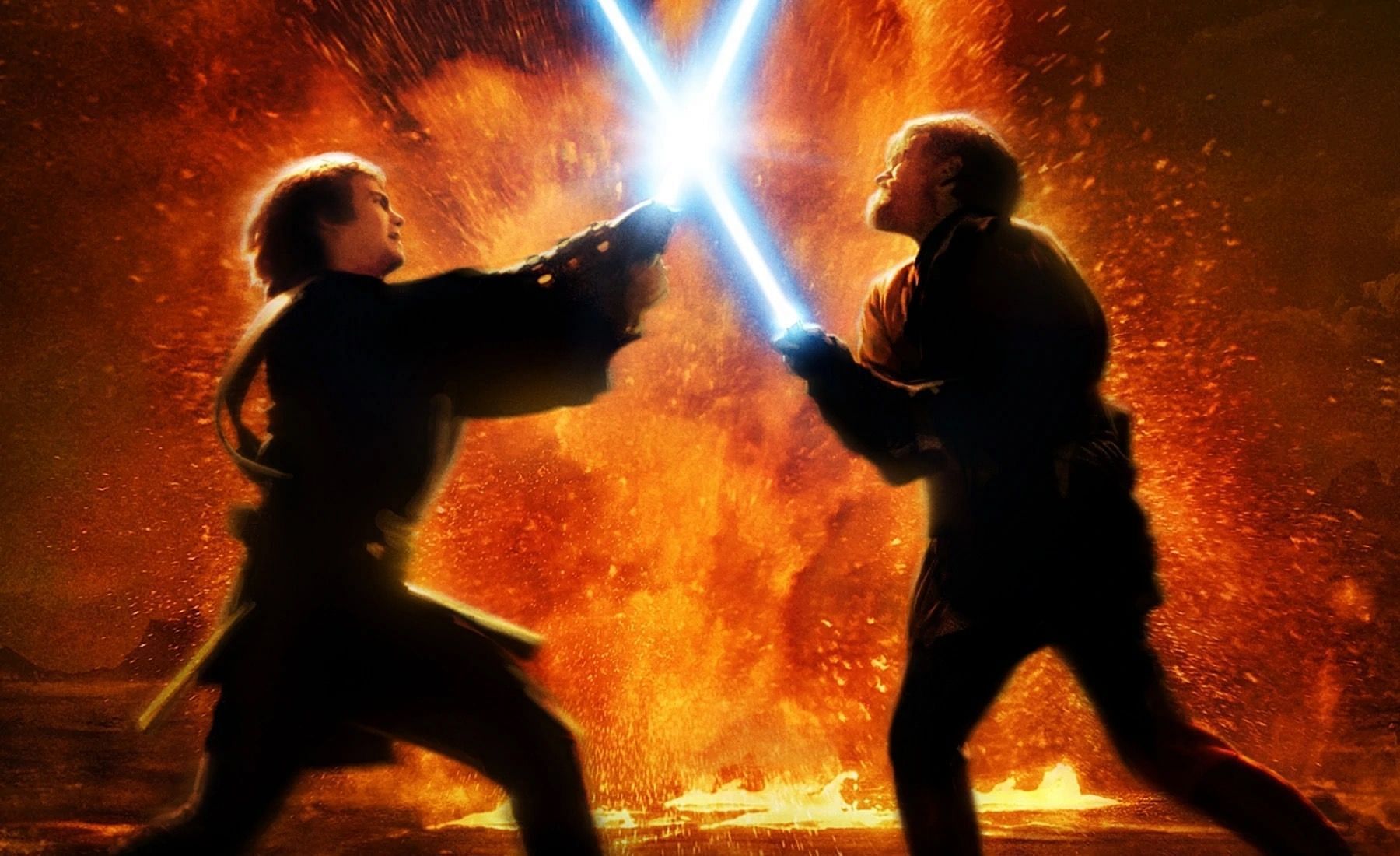 The Mustafar Battle in &#039;Star Wars: Revenge of the Sith&#039; (Image via Lucasfilm)