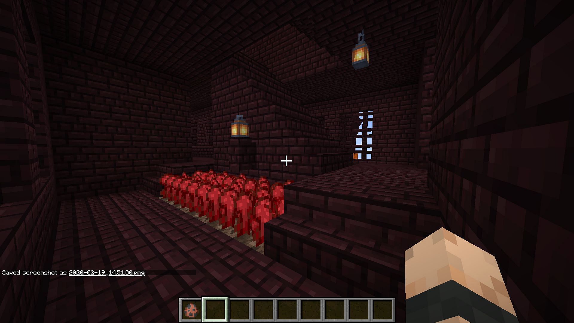 Nether wart found growing inside of a nether fortress (Image via Minecraft)