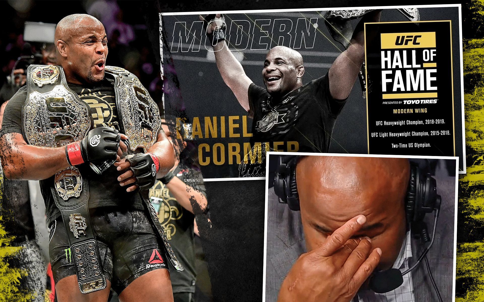 Daniel Cormier got emotional as the UFC announced his induction into the Hall of Fame [Images via @UFC and @UFCEurope on Instagram]