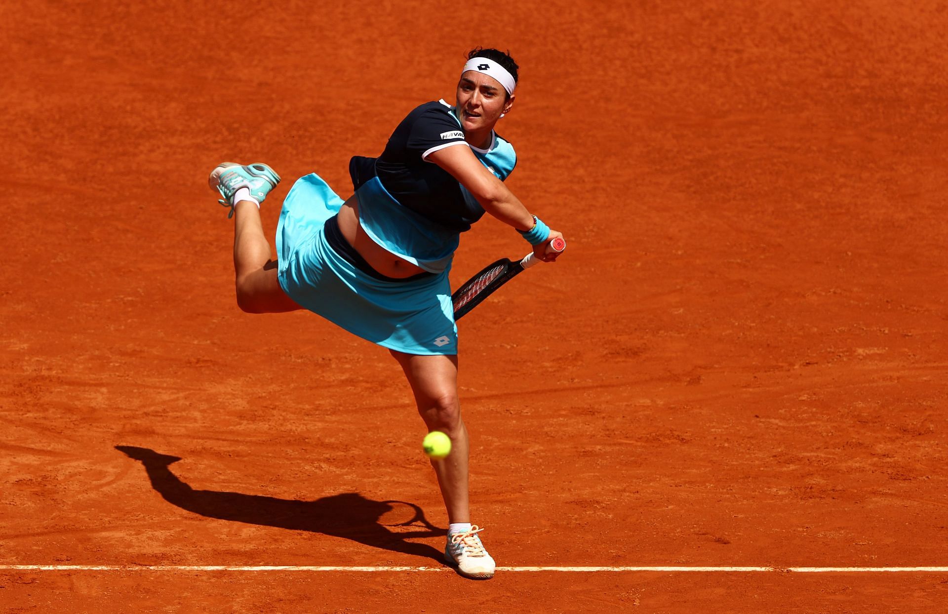 Jabeur in action at the Madrid Open