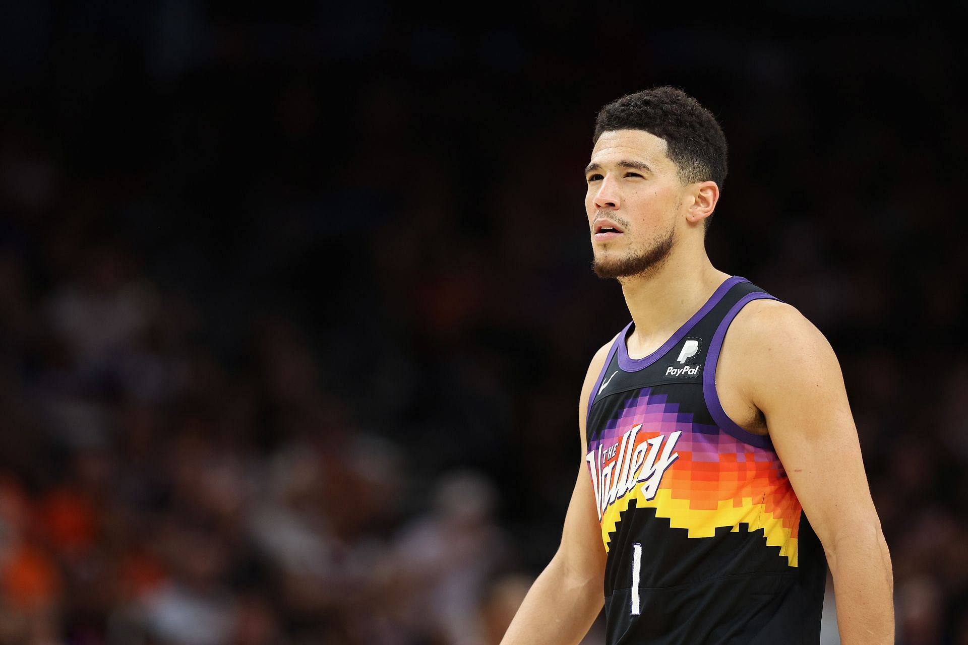 Devin Booker of the Phoenix Suns during the first half of Game 5.