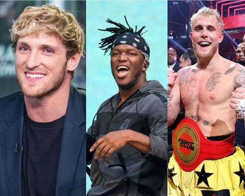 (from left) Logan Paul, KSI and Jake Paul.