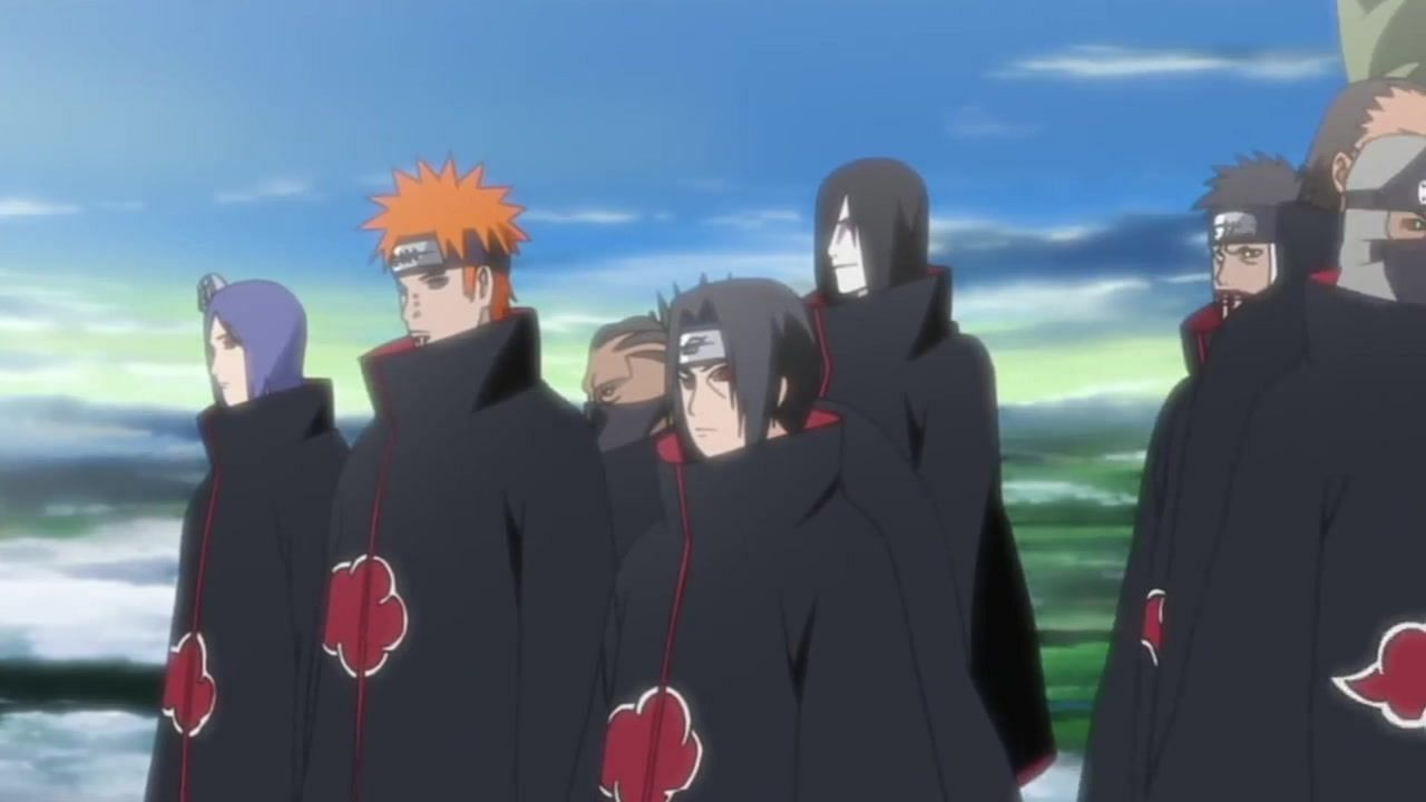 The Akatsuki as seen in the Naruto anime (Image via Studio Pierrot)